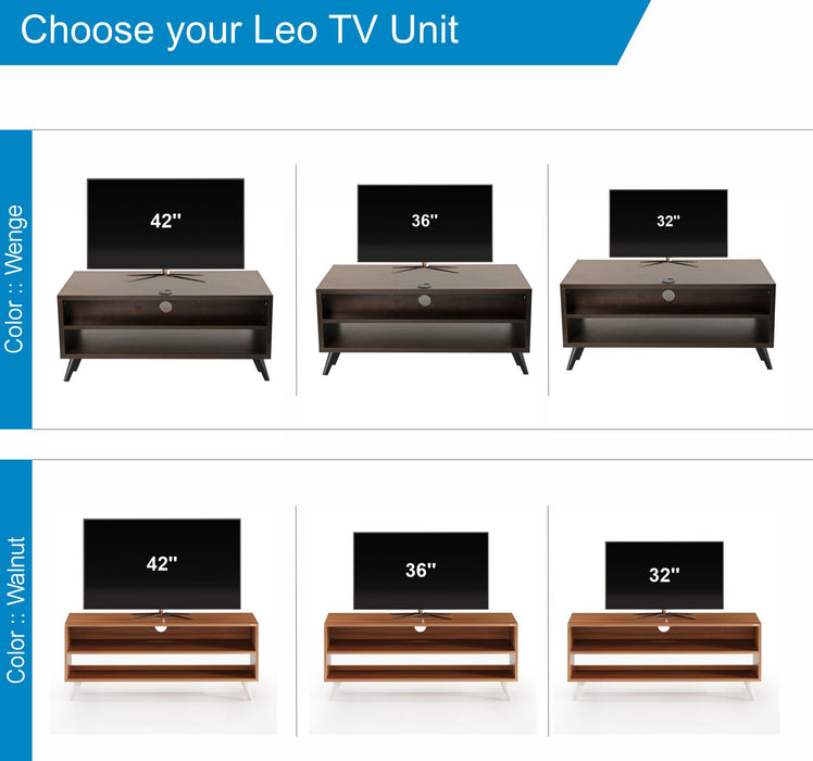 Leo TV Unit (Wenge, Ideal for Up to 42")