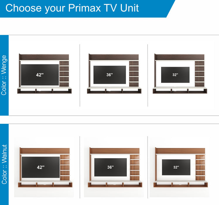 Primax Grande TV Unit, Ideal for Up to 42" |Walnut