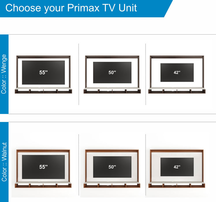 Primax Neo TV Unit, Ideal for Up to 55" |Walnut