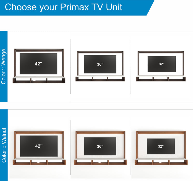 Primax Solo TV Unit, Ideal for Up to 50" |Walnut