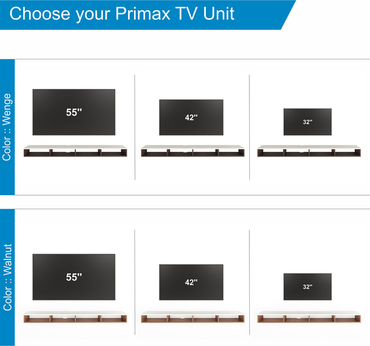 Primax Solo TV Unit, Ideal for Up to 60" |Walnut