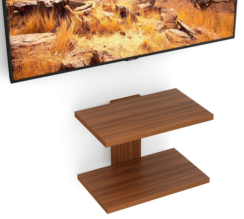 Stellar Plus Tv Wall Unit, Set Top Box Stand Wenge (Up to 32") |Walnut