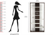 Maxelle Bookshelf (Large) |Wenge & White