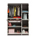 Andrie 3 Door Wardrobe with Mirror and Drawer |Wenge & Frosty White