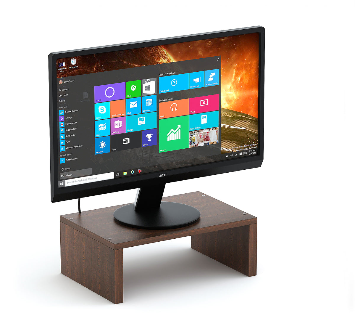 Wudville Wooden Monitor Stand — Bluewud