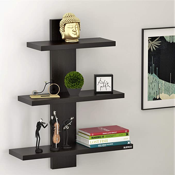 Phelix Engineered Wood Tree Shape Multipurpose Wall Shelf, Display Rack