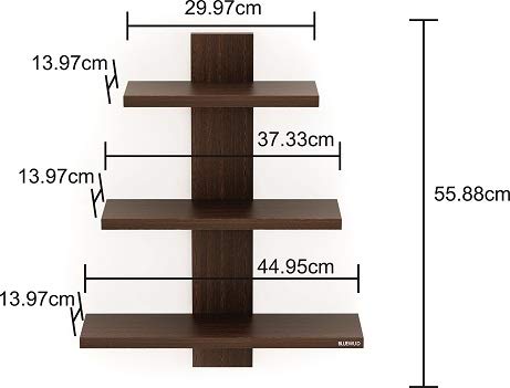 Phelix Engineered Wood Tree Shape Multipurpose Wall Shelf, Display Rack