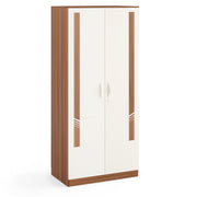 Andrie 2 Door Wardrobe with Drawer |Walnut & White