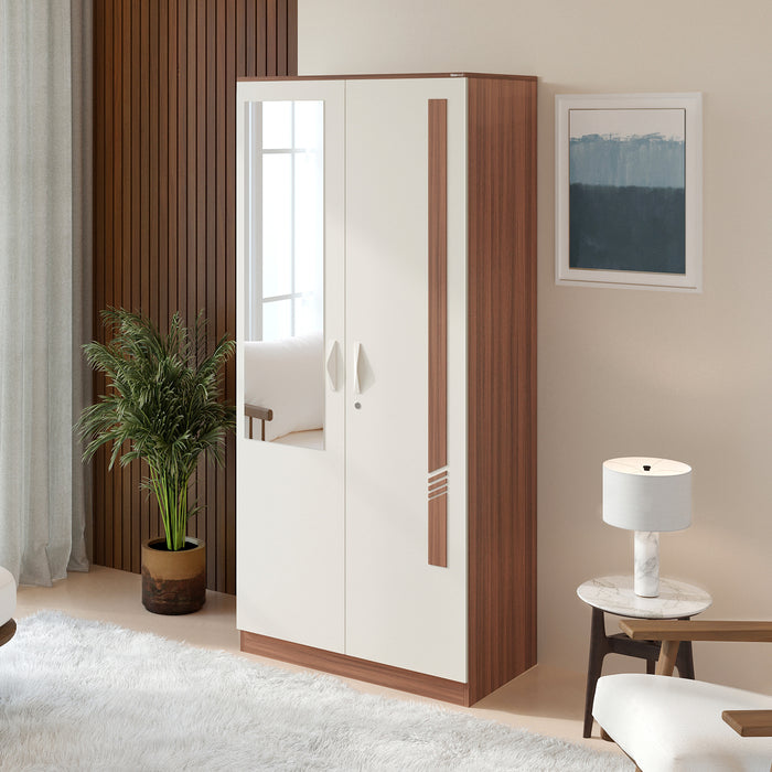 Andrie 2 Door Wardrobe with Mirror and Drawer
