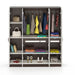 Andrie 4 Door Wardrobe with Mirror & Drawer |Wenge & Frosty White