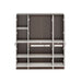 Andrie 4 Door Wardrobe with Mirror & Drawer |Wenge & Frosty White