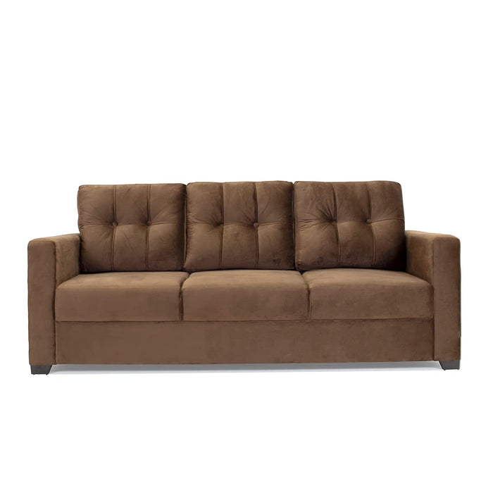 Denise Velvet Fabric 3 Seater Sofa