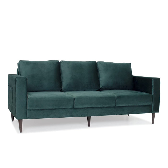Bernard Velvet Fabric 3 Seater Sofa