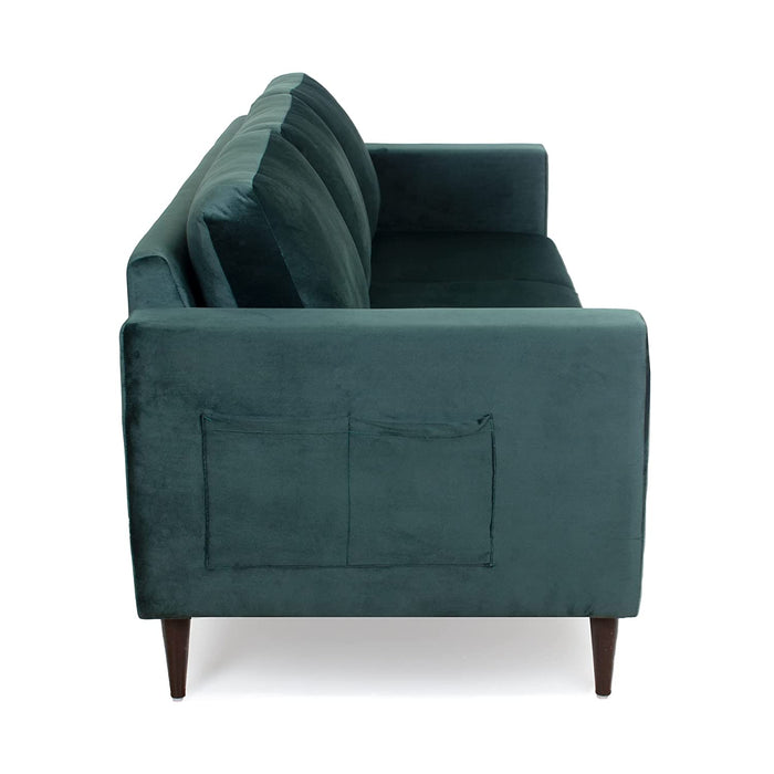 Bernard Velvet Fabric 3 Seater Sofa